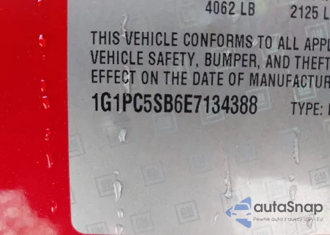 2014 Chevrolet Cruze 1Lt Auto from USA, damaged, VIN 1G1PC5SB6E7134388